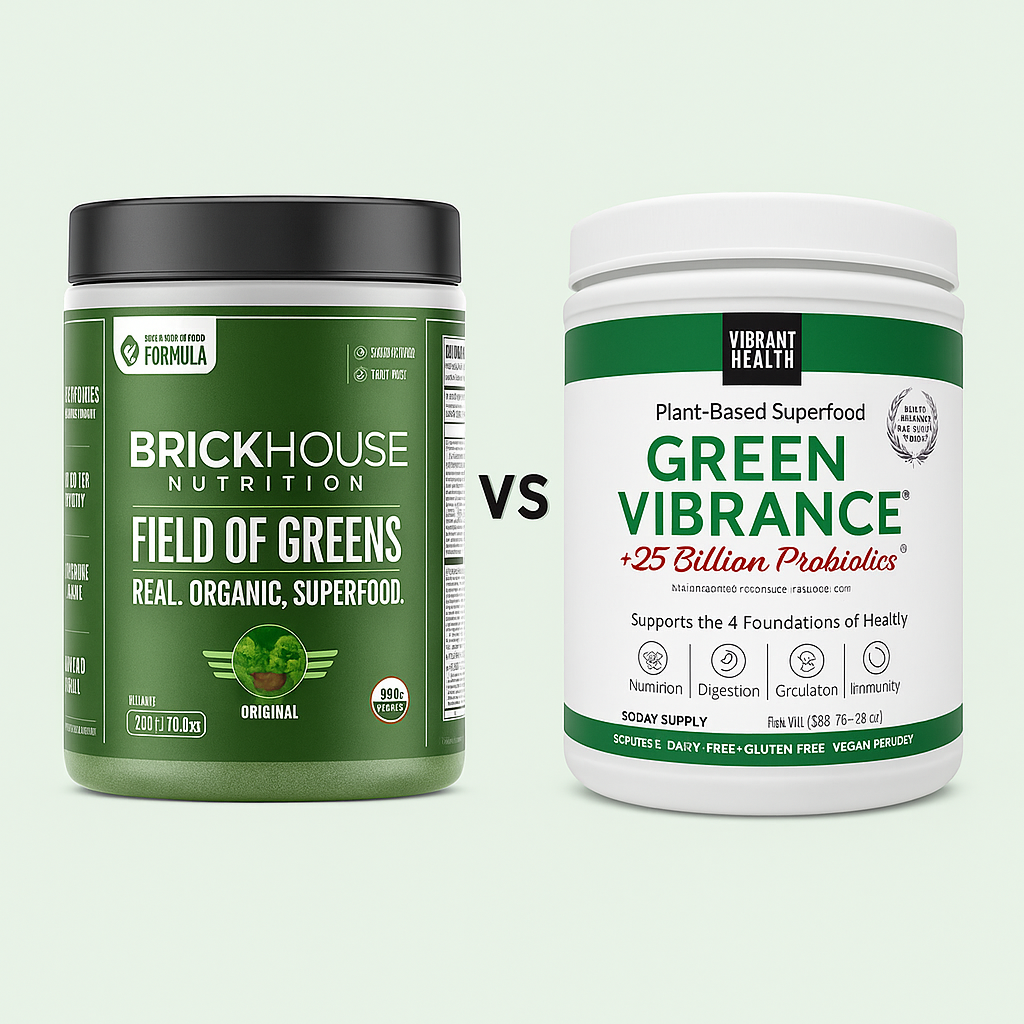 BrickHouse Nutrition Field of Greens vs. Green Vibrance Compared
