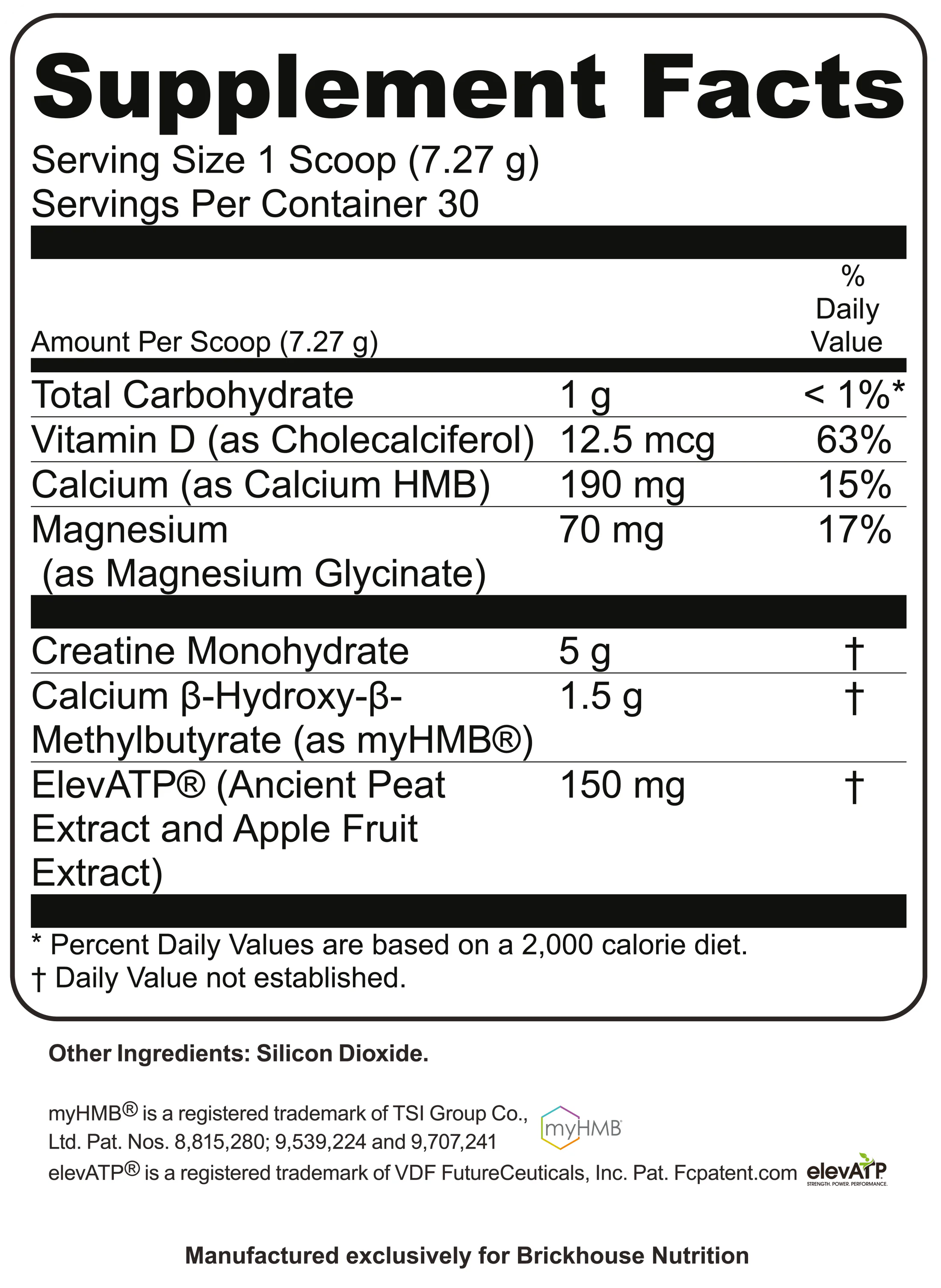 Creatone Nutrition Facts
