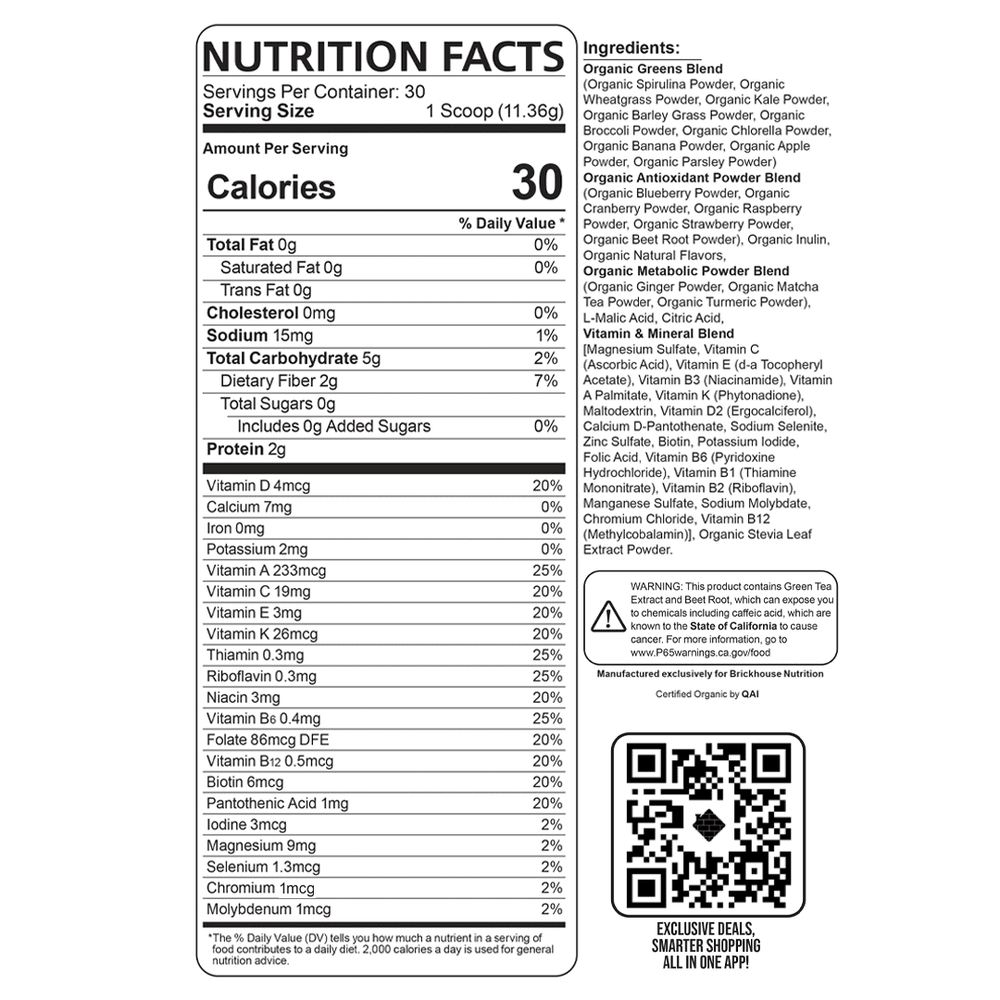 Wildberry Nutrition Facts