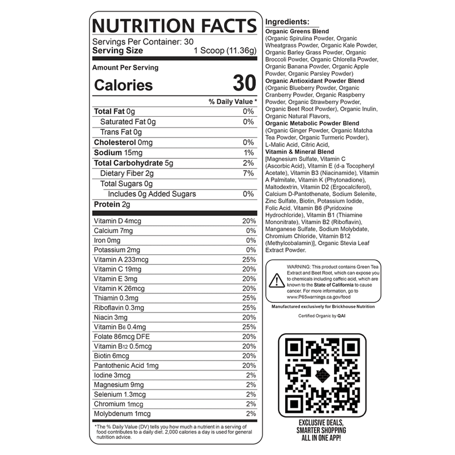 Wildberry Nutrition Facts