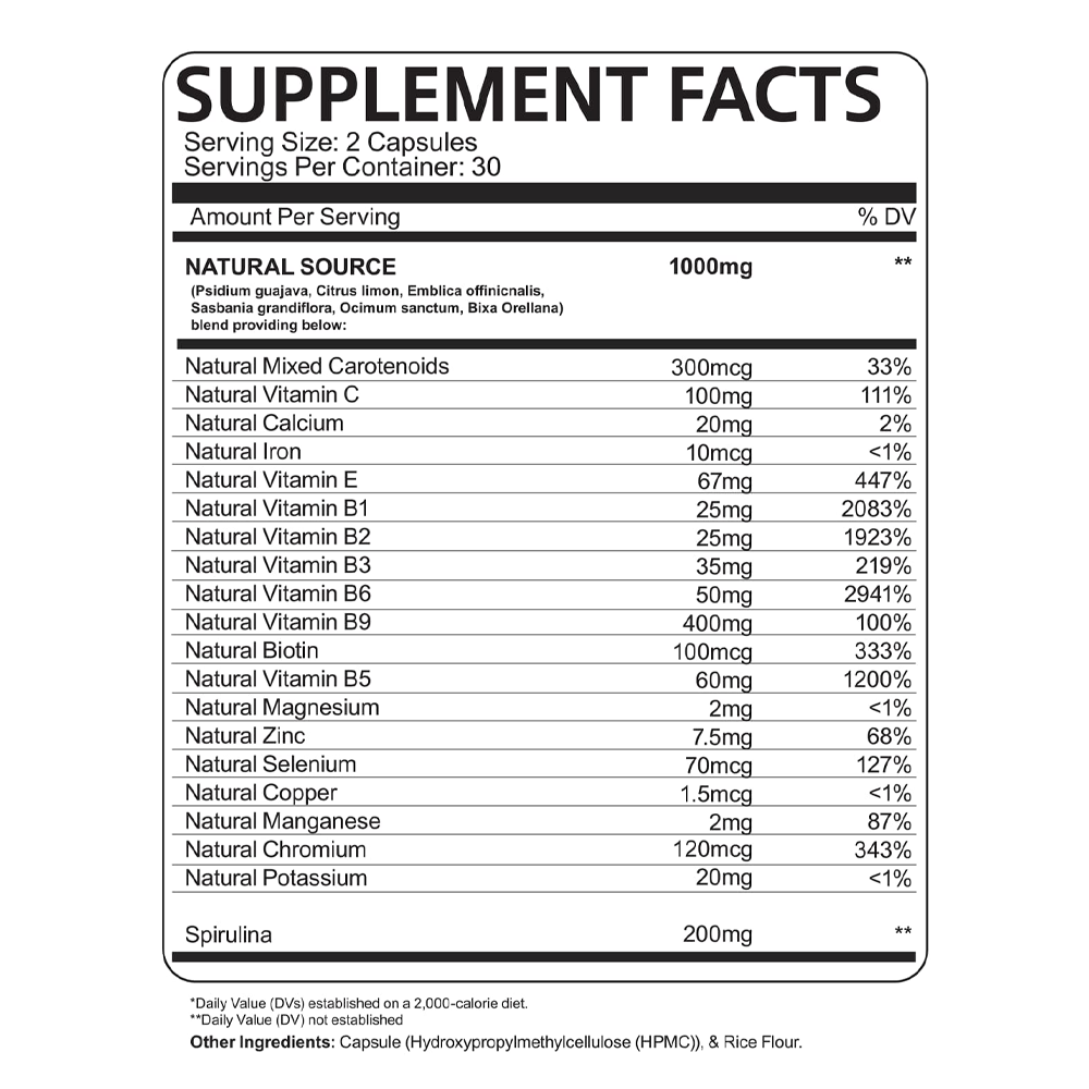 Creatone Nutrition Facts