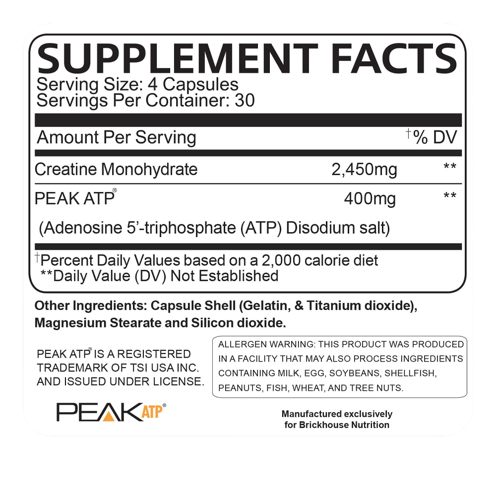 Creatone Nutrition Facts