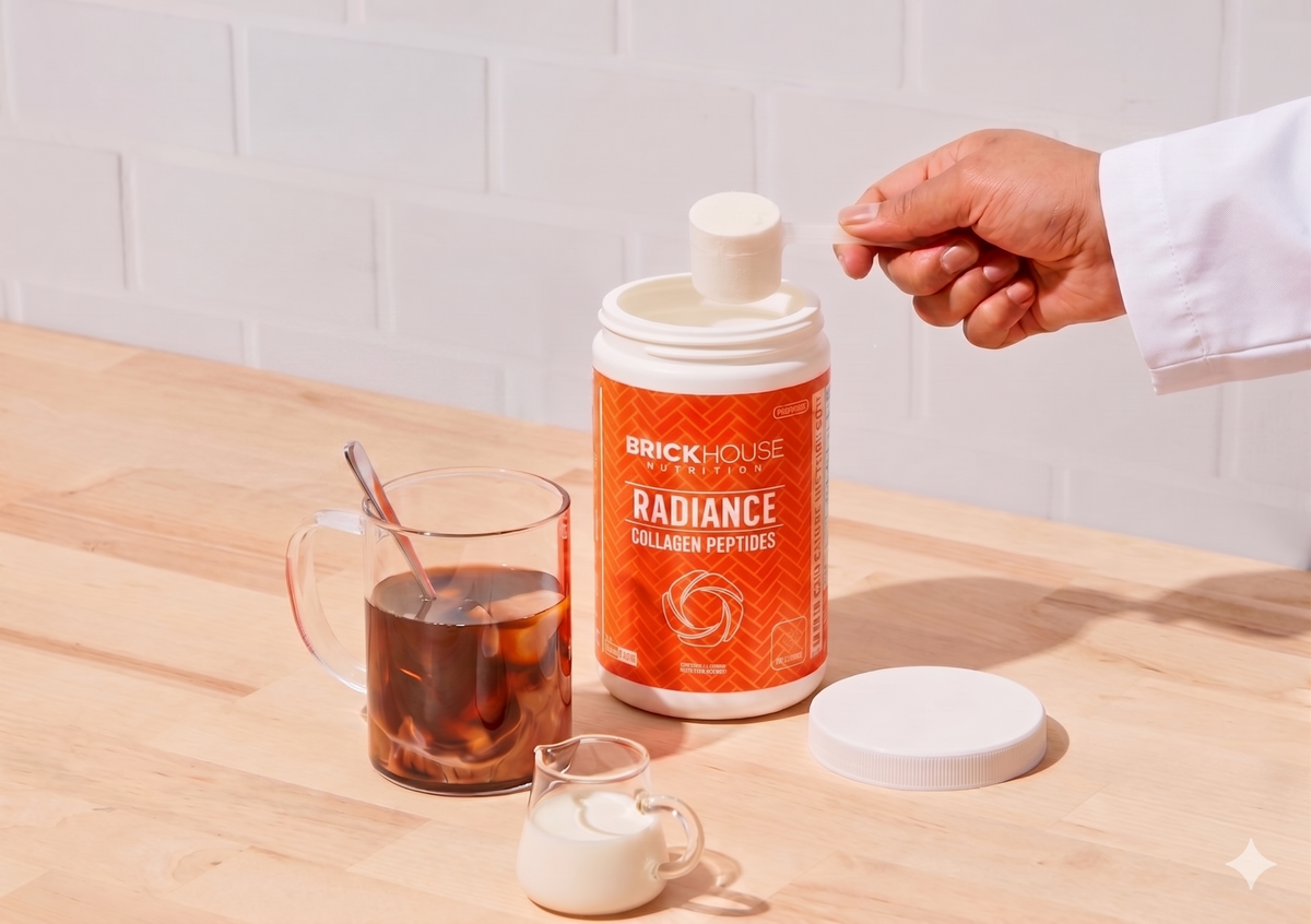 Radiance supplement mixed into a drink