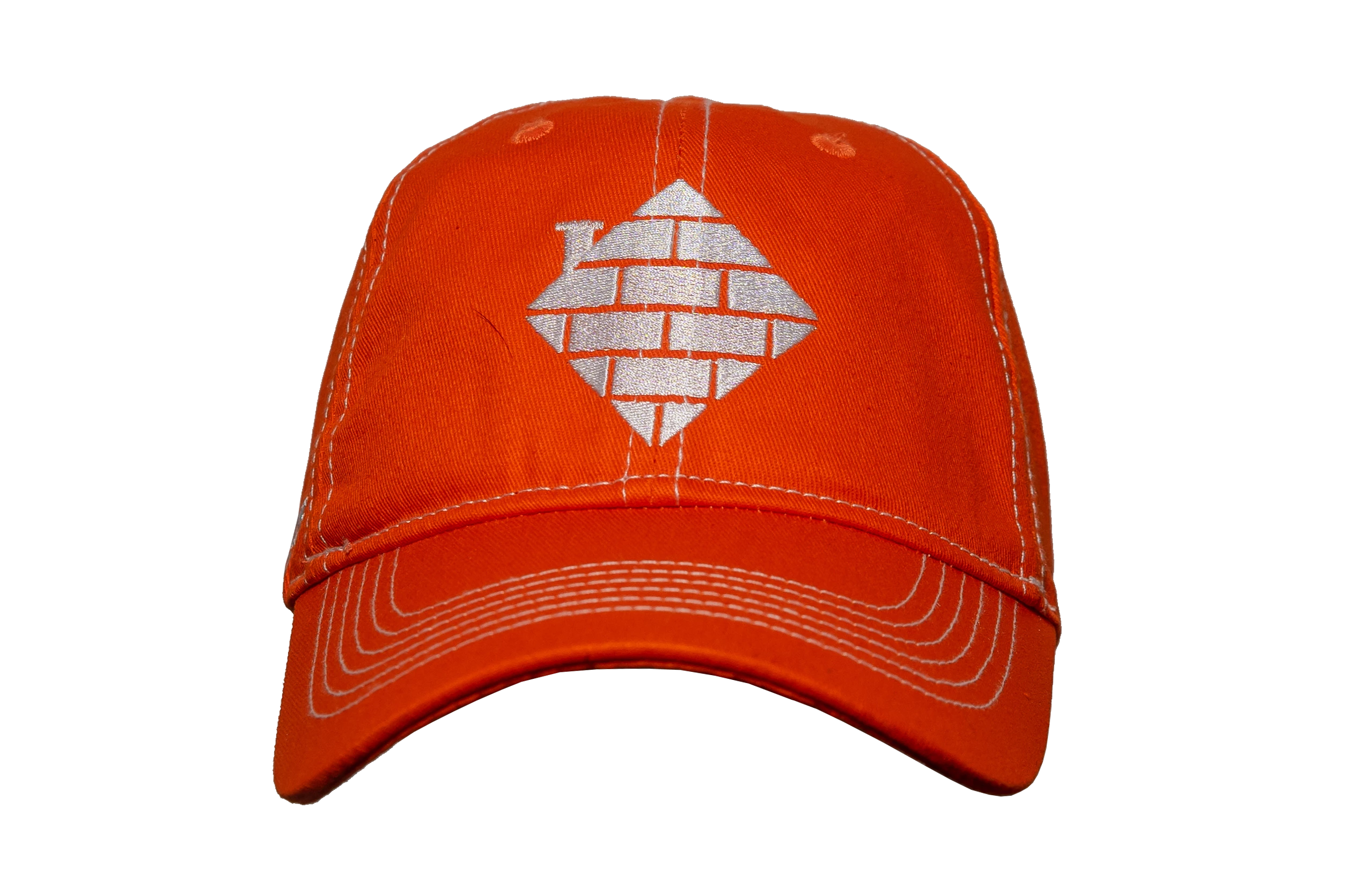 Brickhouse nutrition snapback hat logo orange front