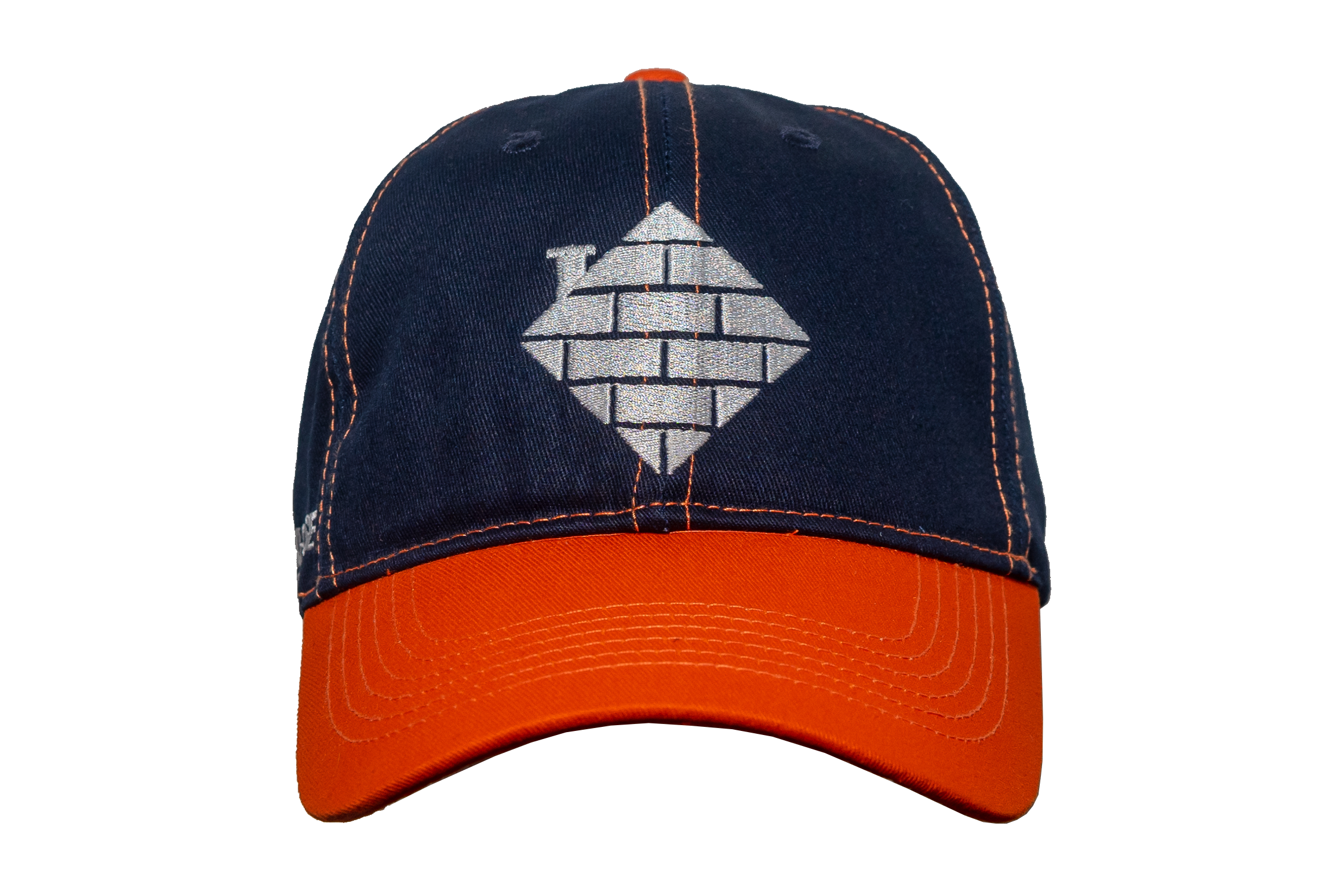Brickhouse nutrition snapback hat logo blue front