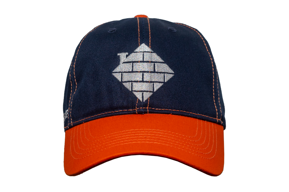 Brickhouse nutrition snapback hat logo blue front
