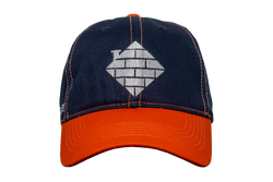 Brickhouse nutrition snapback hat logo blue front